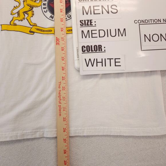 Modelo Short Sleeve Crew Neck Graphic T Shirt Mens Size Medium M White - Picture 8 of 9